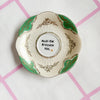 Vintage Wandteller "ALLES EINE PHASE" – handbemalte Statement-Wanddeko aus Porzellan