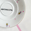 Vintage Wandteller "ANTIFASCISTA" – handbemalte Statement-Wanddeko aus Porzellan (Kopie)