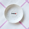 Vintage Wandteller "amore"– handbemalte Statement-Wanddeko aus Porzellan