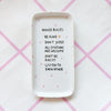 Vintage Wandteller "HOUSE RULES" – handbemalte Statement-Wanddeko aus Porzellan