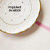 Vintage Wandteller "MIGRÄNE DU ARSCH“– handbemalte Statement-Wanddeko aus Porzellan