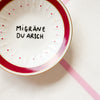 Vintage Wandteller "MIGRÄNE DU ARSCH“– handbemalte Statement-Wanddeko aus Porzellan