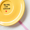 Vintage Wandteller "YOU FEEL LIKE SUNSHINE" – handbemalte Statement-Wanddeko aus Porzellan