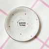 Vintage Wandteller "GOOD DAY TO PANIC" – handbemalte Statement-Wanddeko aus Porzellan