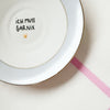Vintage Wandteller "ICH MUSS GAR NIX" – handbemalte Statement-Wanddeko aus Porzellan