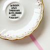 Vintage Wandteller "IN DIESEM HAUS SAGEN WIR DANKE,BITTE UNBD FUCK NAZIS" – handbemalte Statement-Wanddeko aus Porzellan