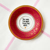 Vintage Wandteller "YOU ARE THE BEST.FUCK THE REST.“– handbemalte Statement-Wanddeko aus Porzellan