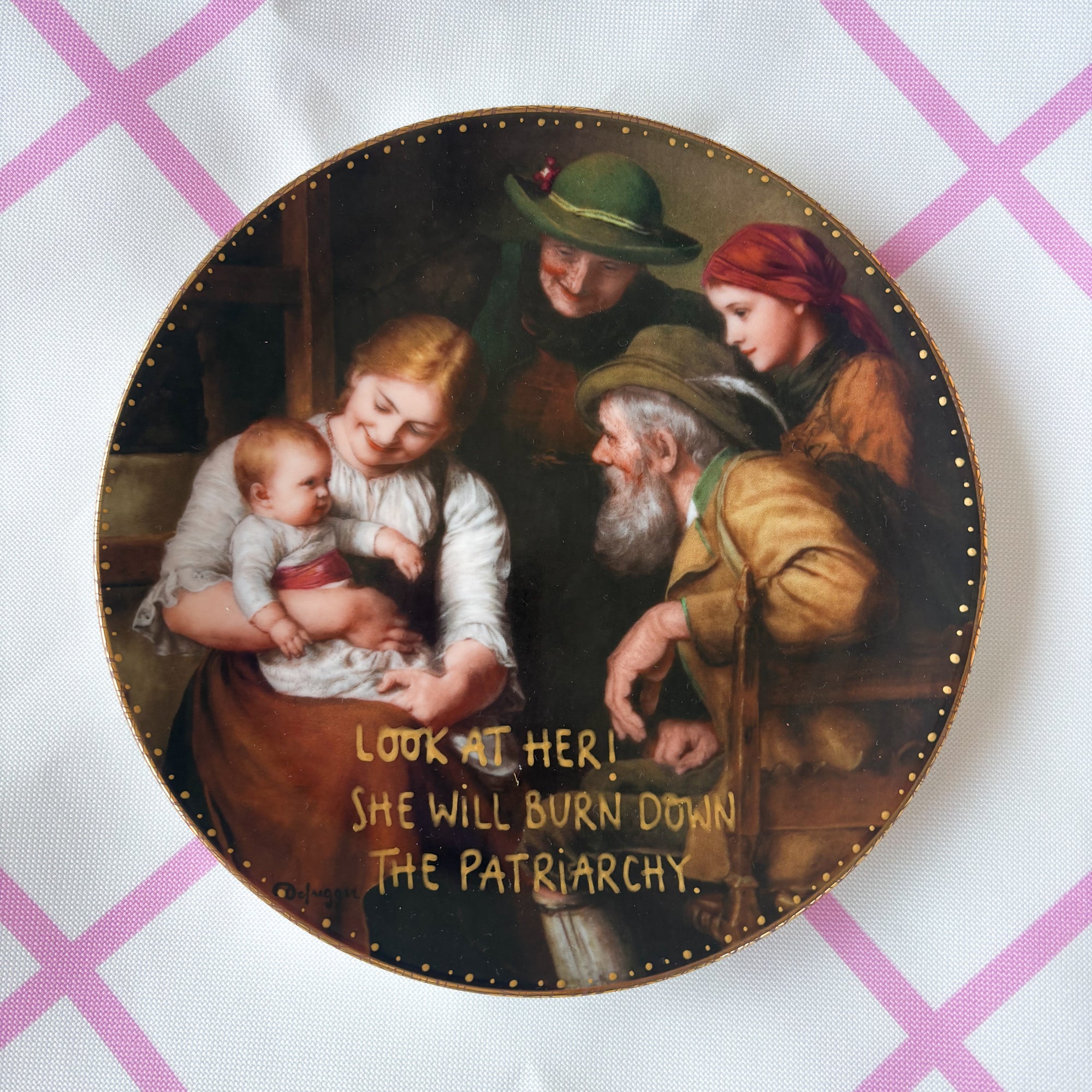 Wandteller midi NEXT GENERATION "Besuch der Großeletern"