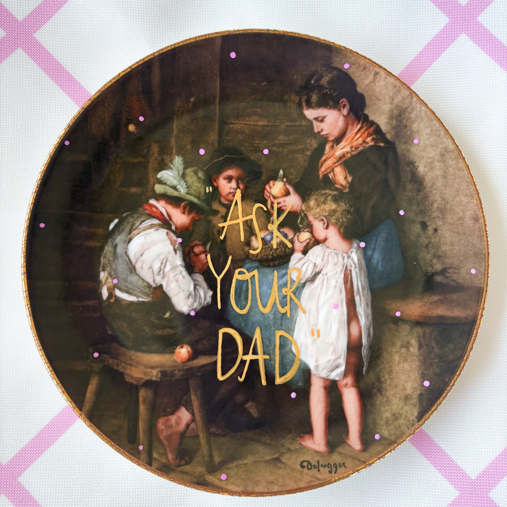 Wandteller midi ASK YOUR DAD "vom Teilen"