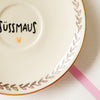 Vintage Wandteller "SÜSSMAUS" – handbemalte Statement-Wanddeko aus Porzellan