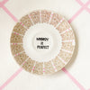 Vintage Wandteller "NOBODY IS PERFECT"– handbemalte Statement-Wanddeko aus Porzellan