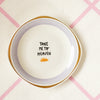 Vintage Wandteller "TAKE ME TO HEAVEN"– handbemalte Statement-Wanddeko aus Porzellan