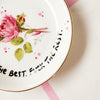 Vintage Wandteller "YOU ARE THE BEST.FUCK THE REST." – handbemalte Statement-Wanddeko aus Porzellan