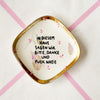 Vintage Wandteller "IN DIESEM HAUS SAGEN WIR BITTE,DANKE UND FUCK NAZIS" – handbemalte Statement-Wanddeko aus Porzellan