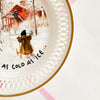 Vintage Wandteller "YOU´RE AS COLD AS ICE" – handbemalte Statement-Wanddeko aus Porzellan