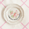 Vintage Wandteller "I CAN BUY MYSELF FLOWERS" – handbemalte Statement-Wanddeko aus Porzellan