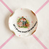 Vintage Wandteller "LET´S GO AND SM,ASH THE PATRIARCHY" – handbemalte Statement-Wanddeko aus Porzellan