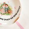 Vintage Wandteller "LET´S GO AND SM,ASH THE PATRIARCHY" – handbemalte Statement-Wanddeko aus Porzellan