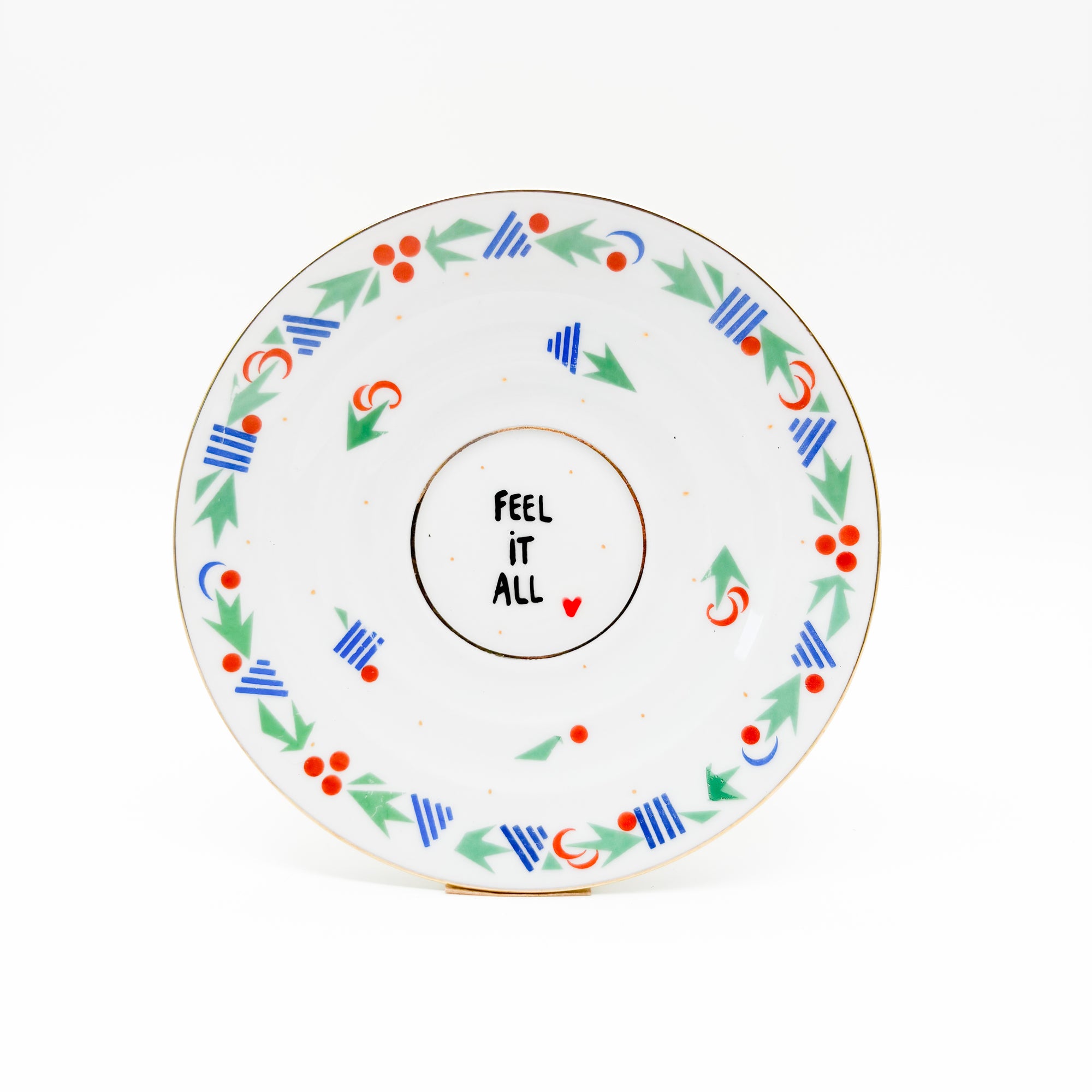Handbemalter Wandteller FEEL IT ALL