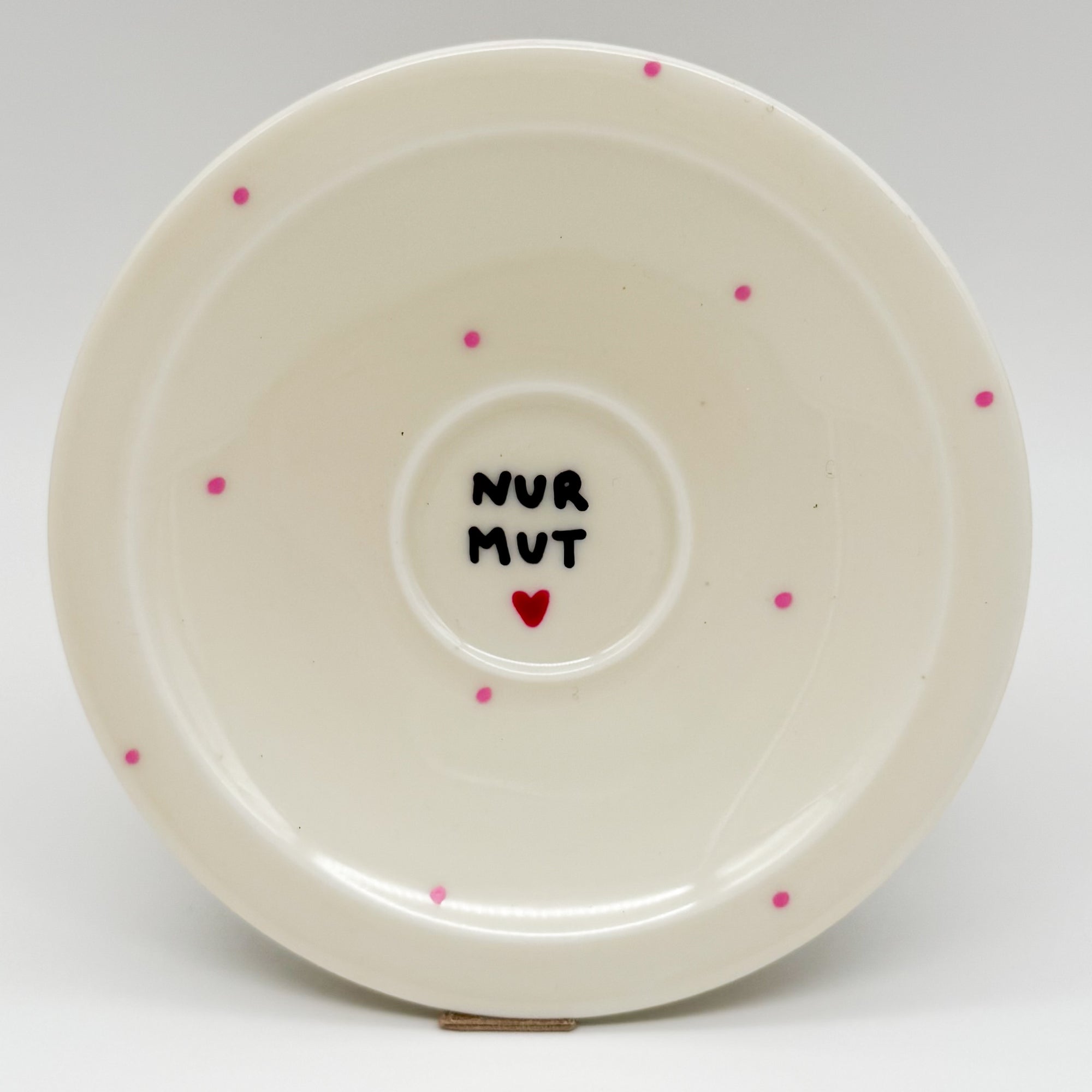 Wandteller mini NUR MUT "crema"