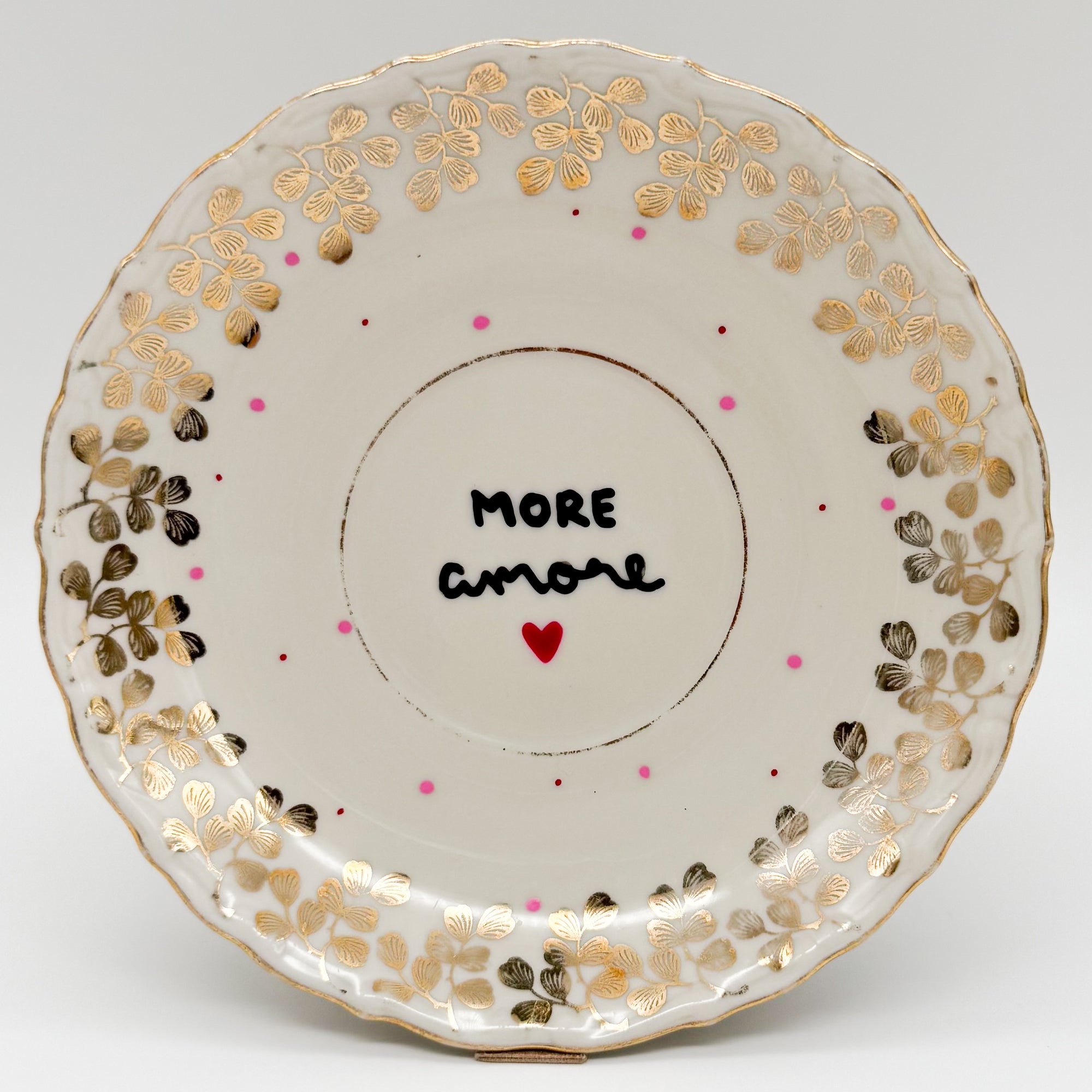 Wandteller small MORE amore "leafs"