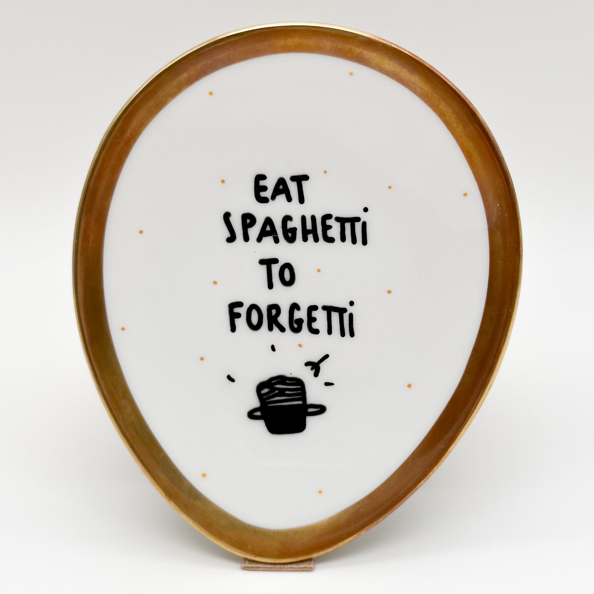 Wandteller mini eat spaghetti to forgetti "pasta"