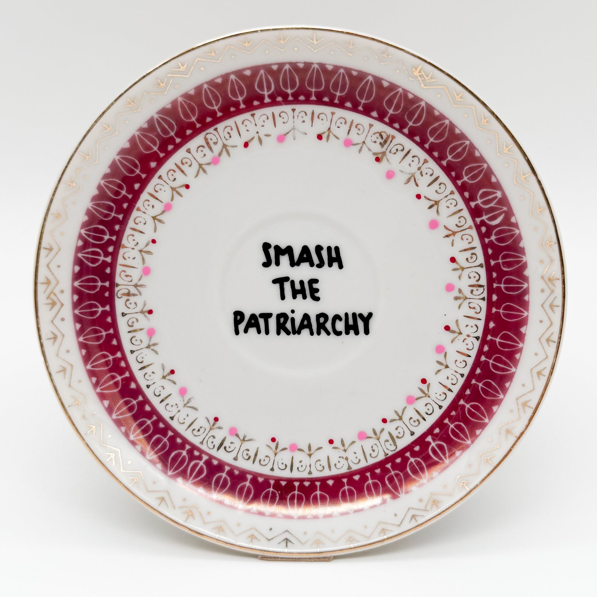 Wandteller mini SMASH THE PATRIARCHY "neon"