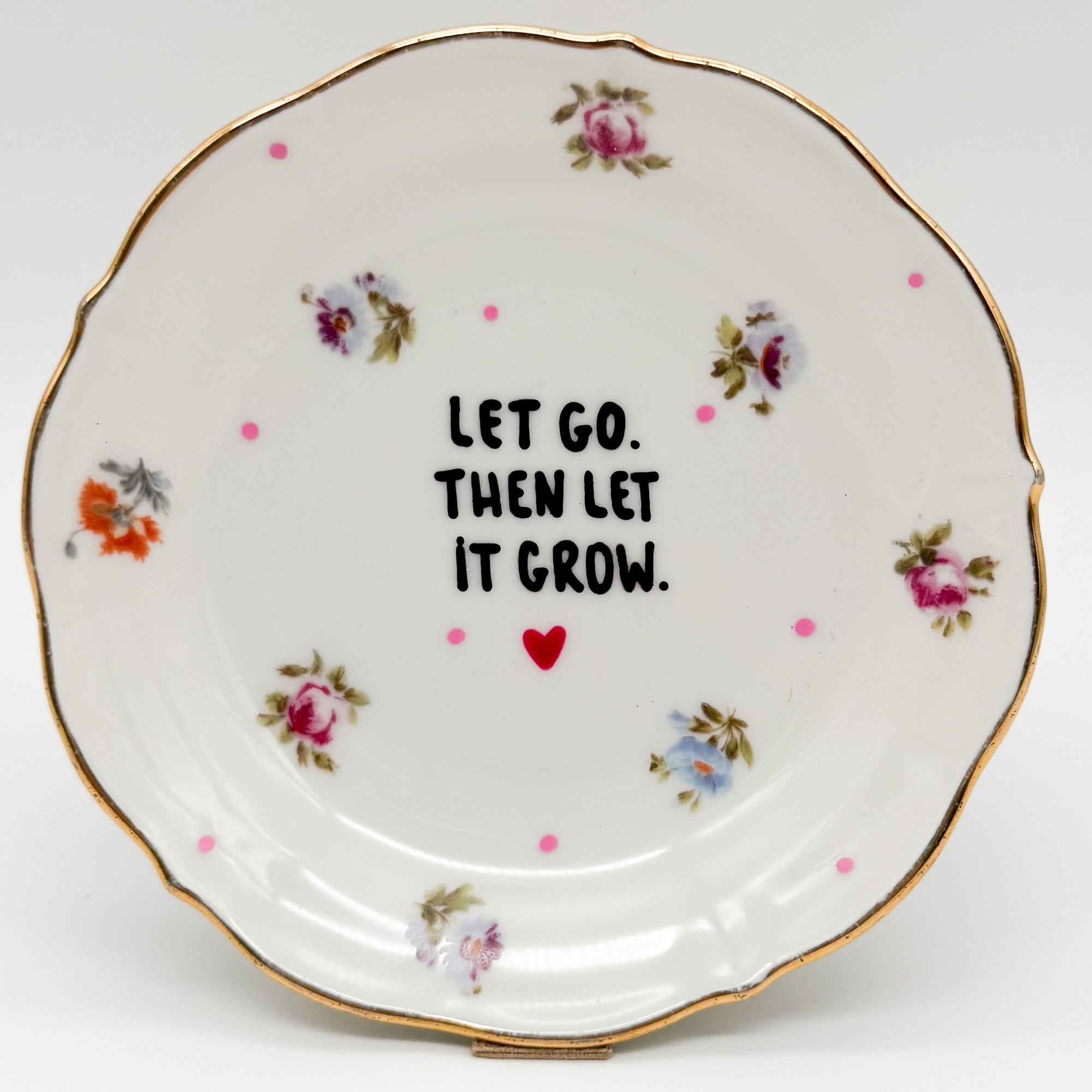 Wandteller mini LET GO.THEN LET IT GROW. "true story"