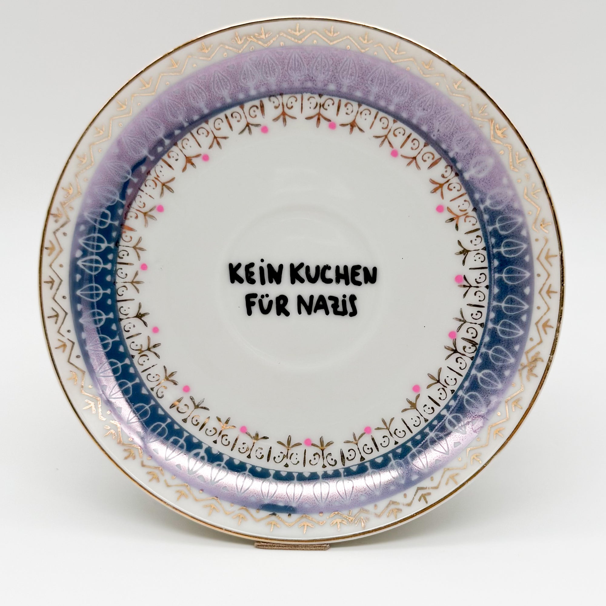 Wandteller mini KEIN KUCHEN FÜR NAZIS "shiny collection"