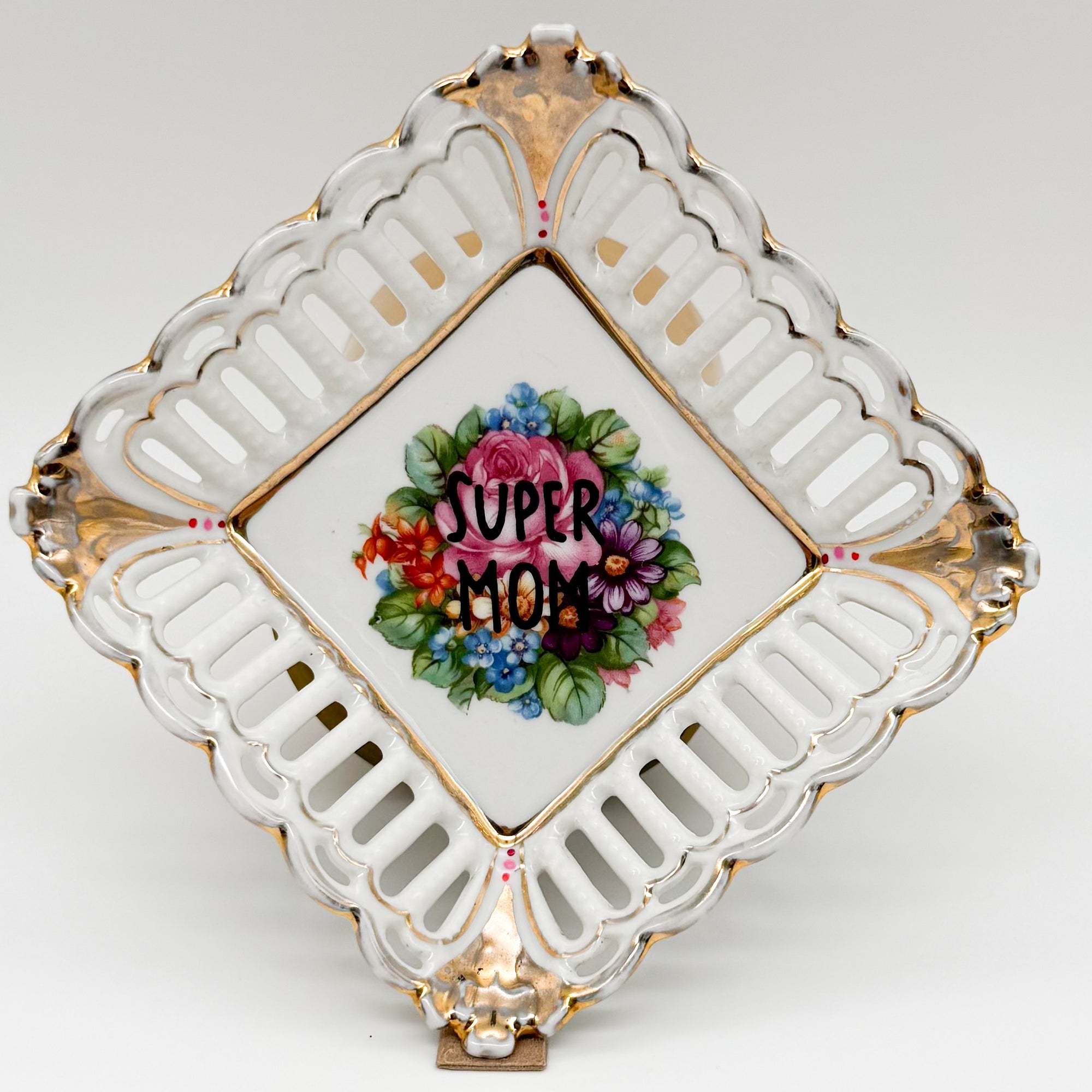 Wandteller small SUPER MOM "net"