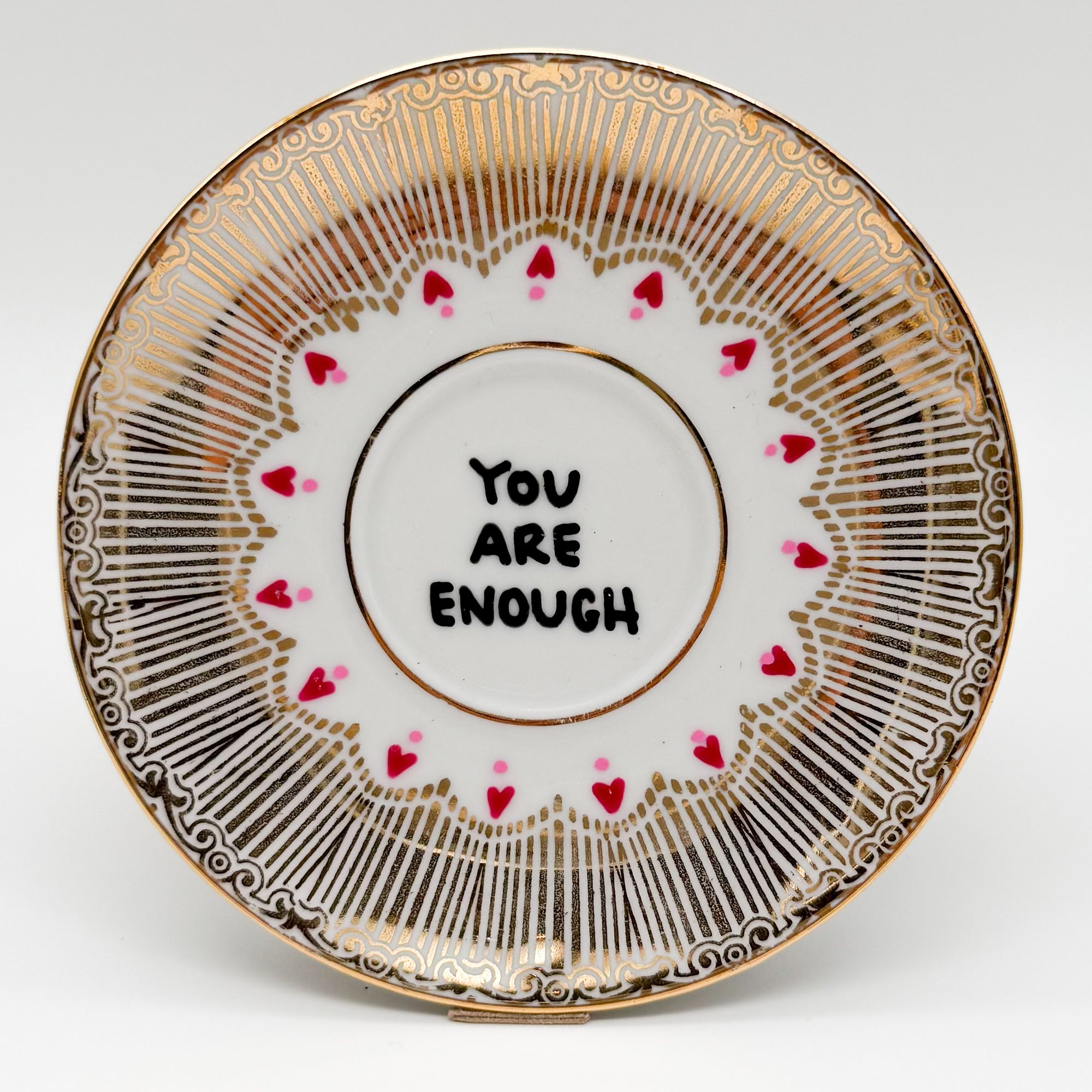 Wandteller mini YOU ARE ENOUGH "shiny hearts"