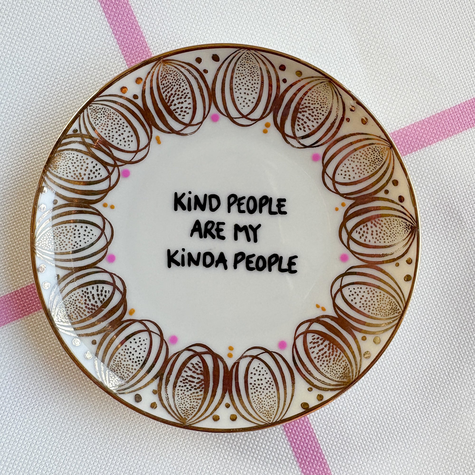 Handbemalter Wandteller KIND PEOPLE ARE MY KINDA PEOPLE