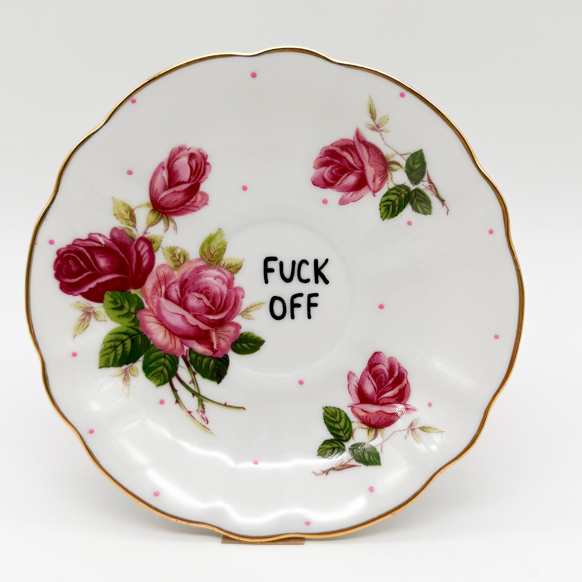 Wandteller small FUCK OFF "floral"