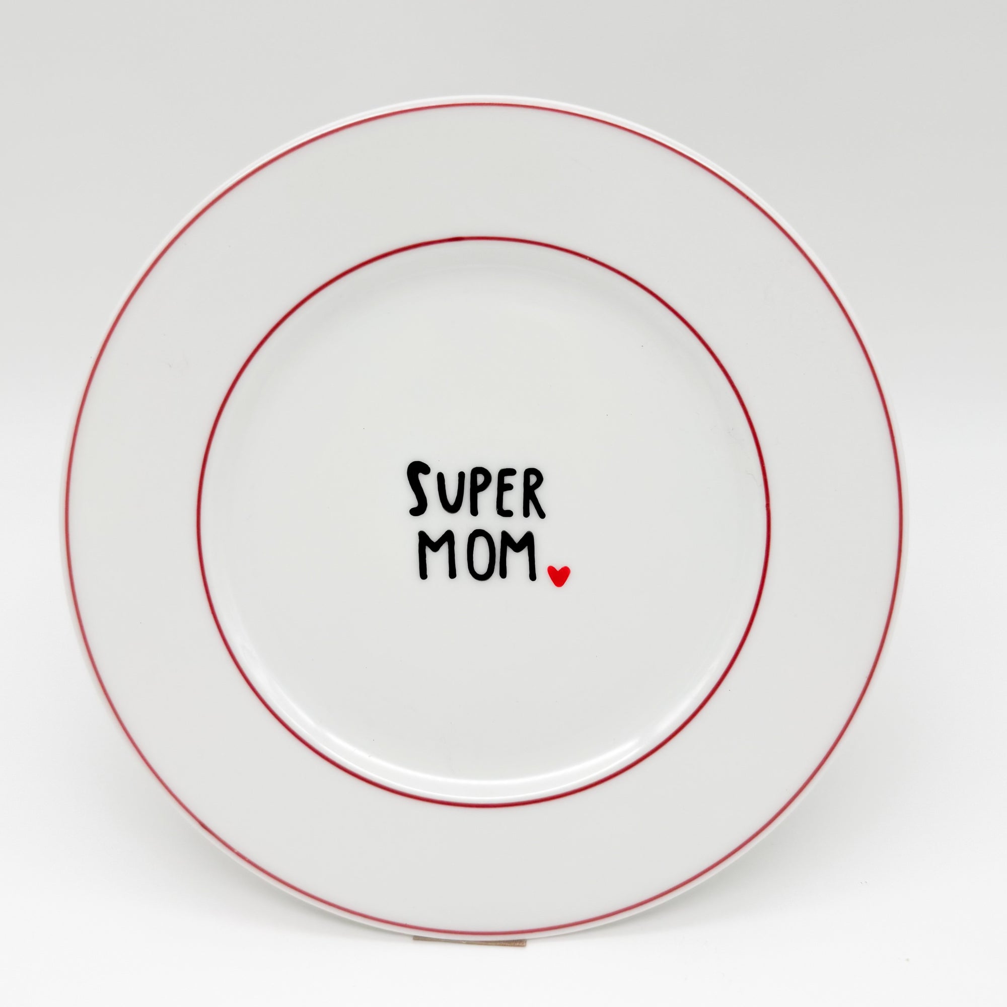 Wandtellern small SUPER MOM "hearts"