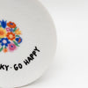 Wandteller mini FUCK LUCKY GO HAPPY "retro"