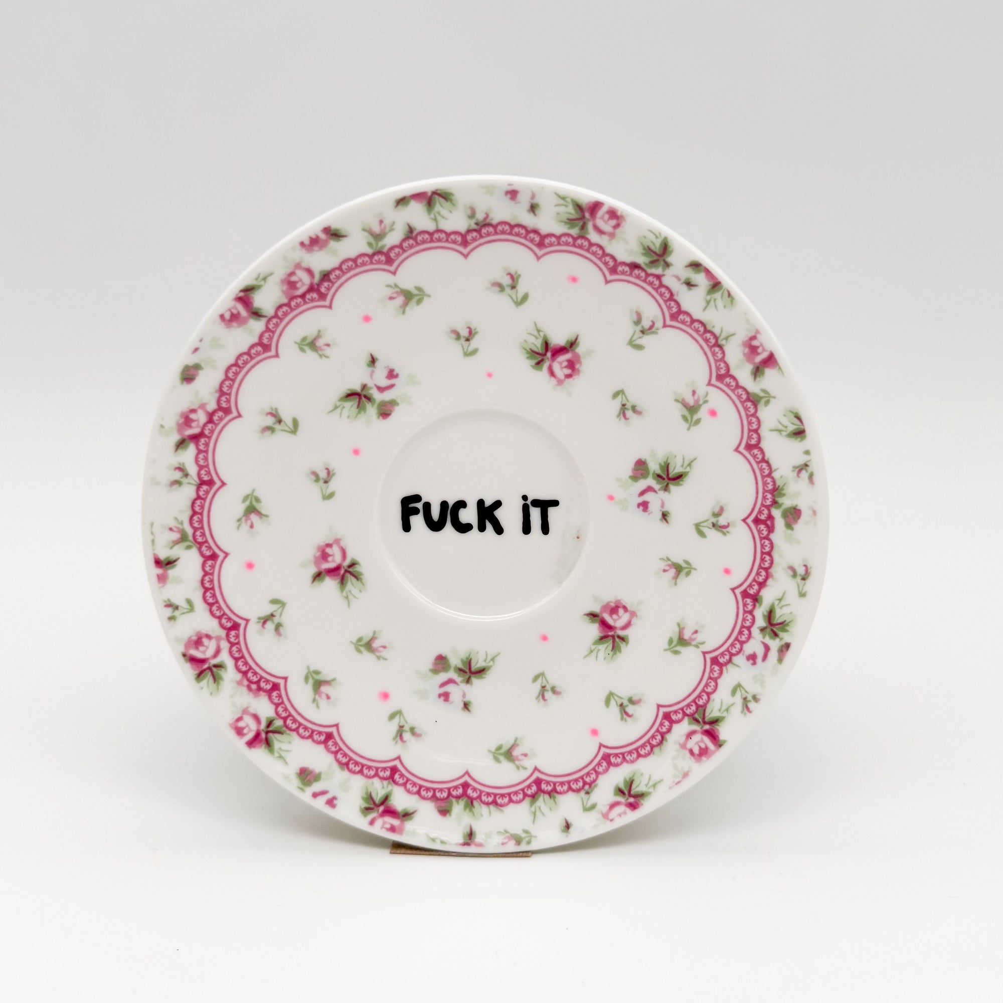 Wandteller mini FUCK IT "pinkish"