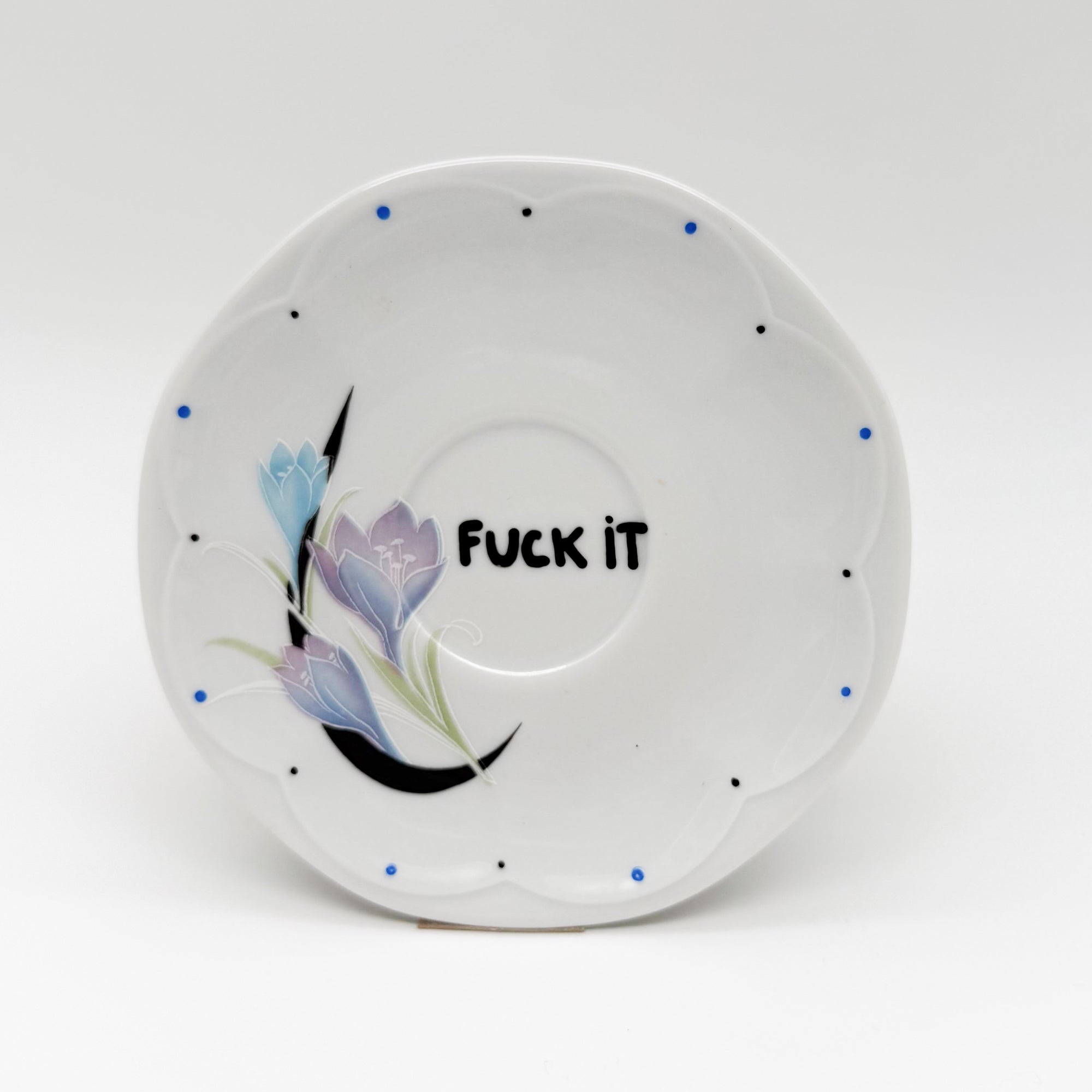 Wandteller mini FUCK IT "trash"