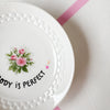 Handbemalter Wandteller NOBODY IS PERFECT