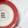 Handbemalter Wandteller HALT DEIN MAUL