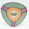Wandteller small FUCK LUCKY GO HAPPY "color"