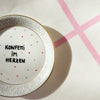 Handbemalter Wandteller KONFETTI IM HERZEN