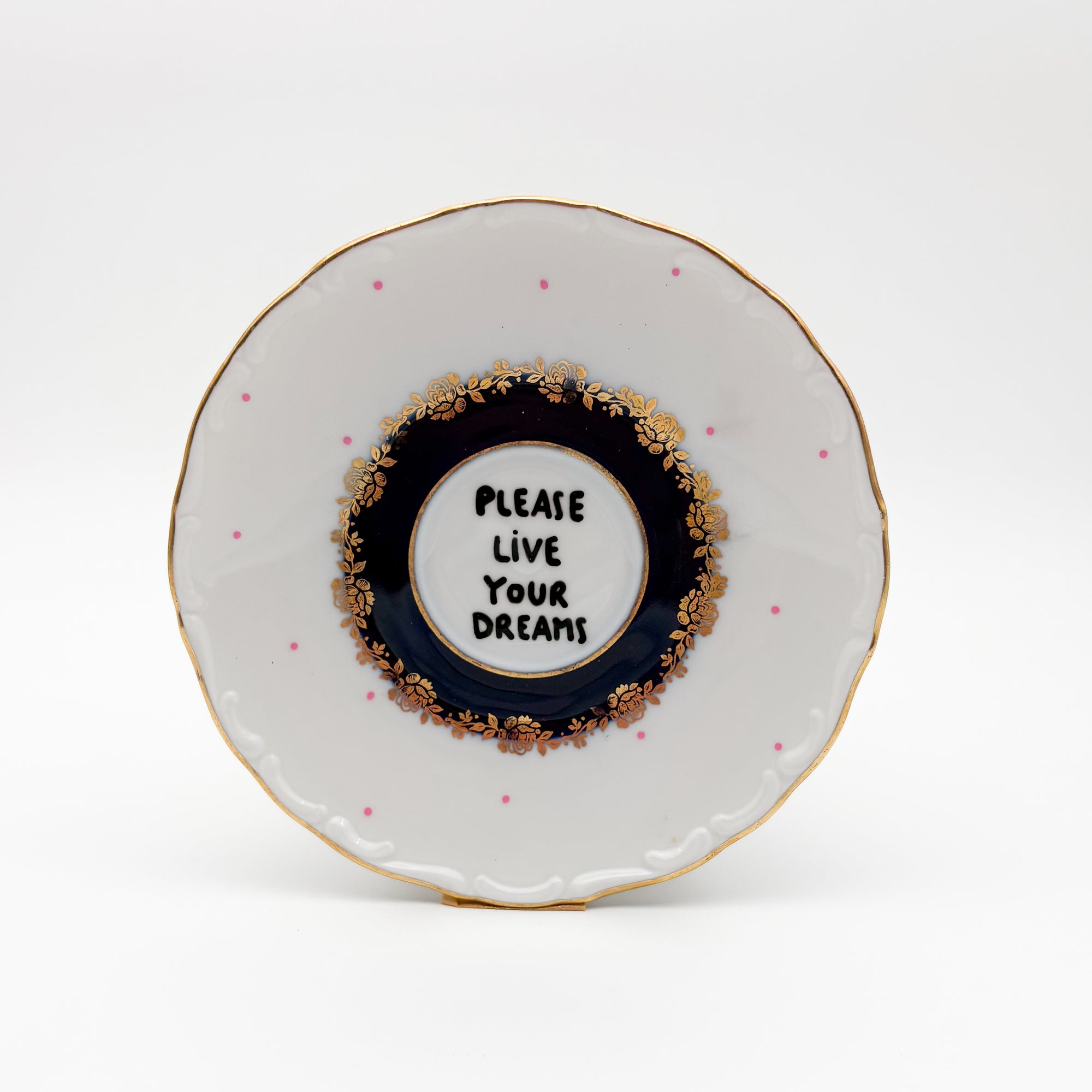 Wandteller small PLEASE LIVE YOUR DREAMS "bluey"