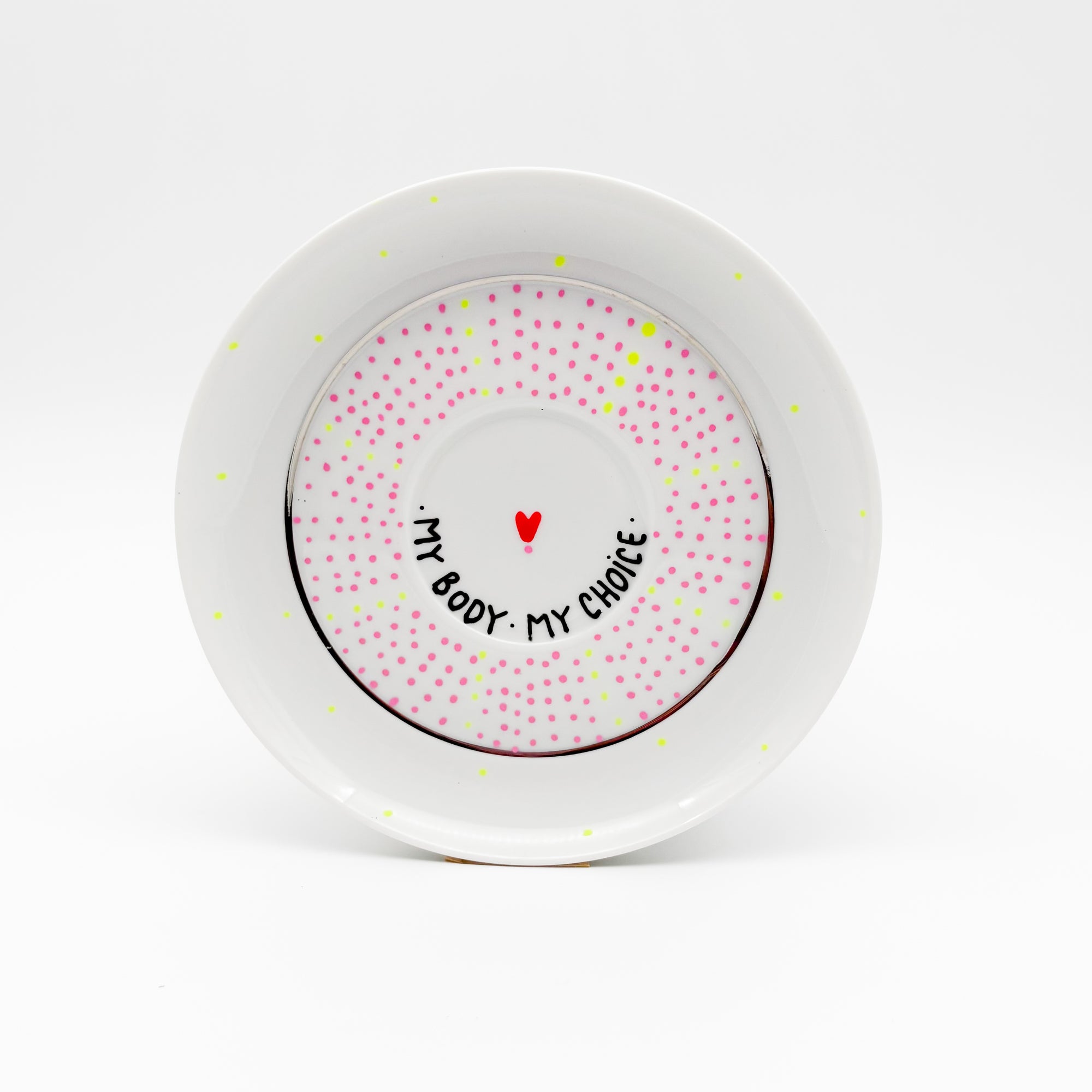 Wandteller small MY BODY MY CHOICE "dots"