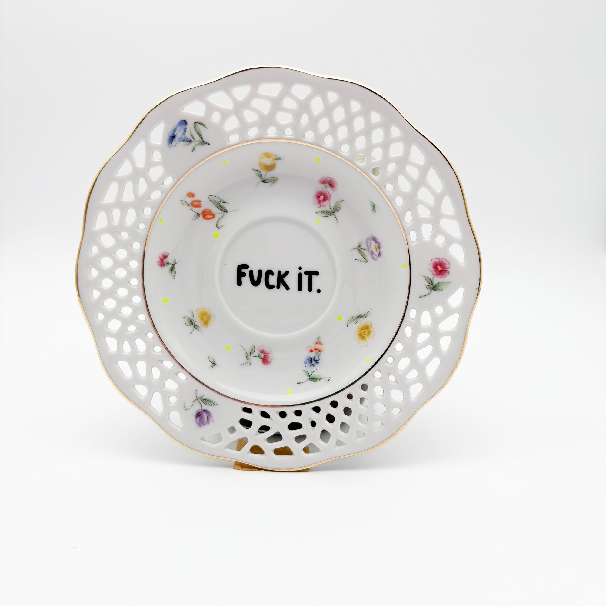 Wandteller small FUCK IT "net"