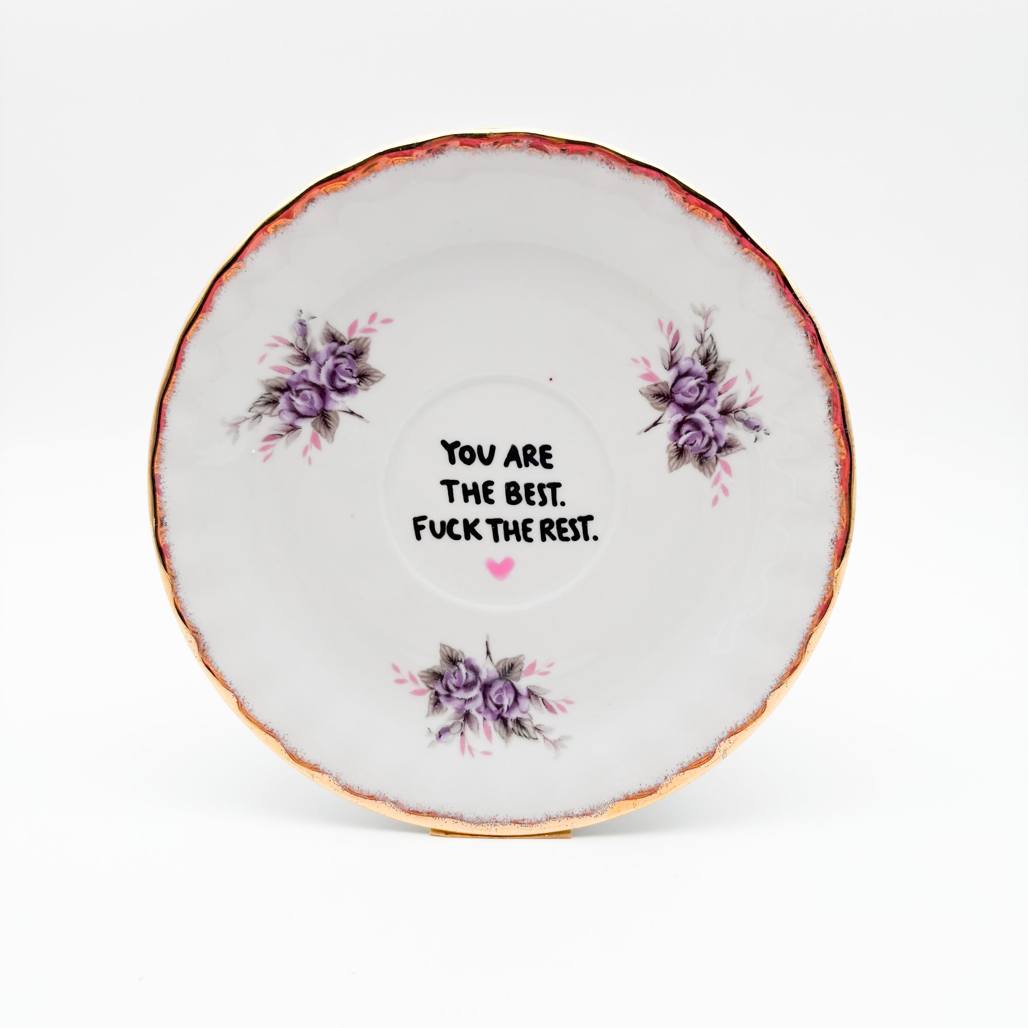 Wandteller small YOU ARE THE BEST.FUCK THE REST. "lilac"