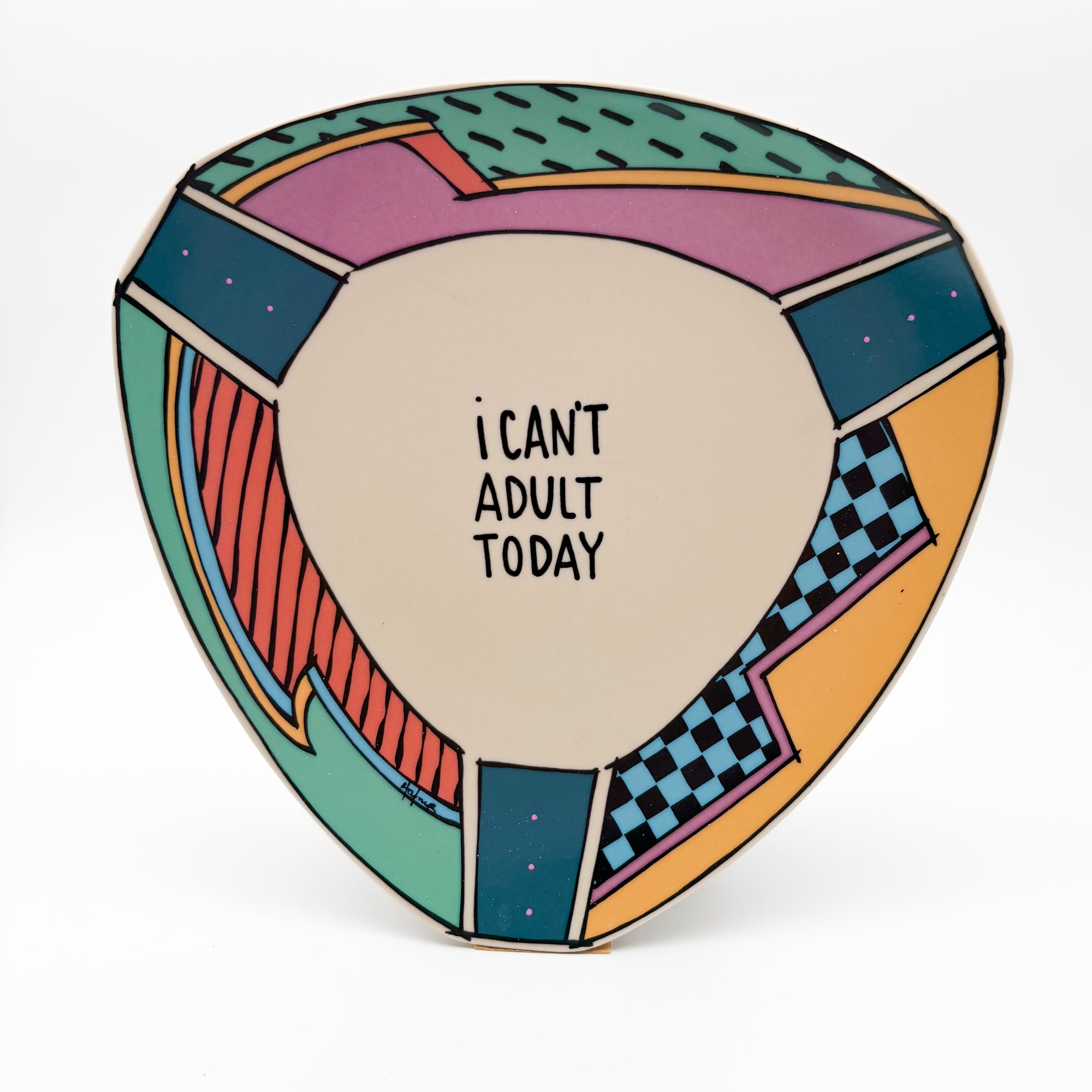 Wandteller midi I CAN´T ADULT TODAY "every day"