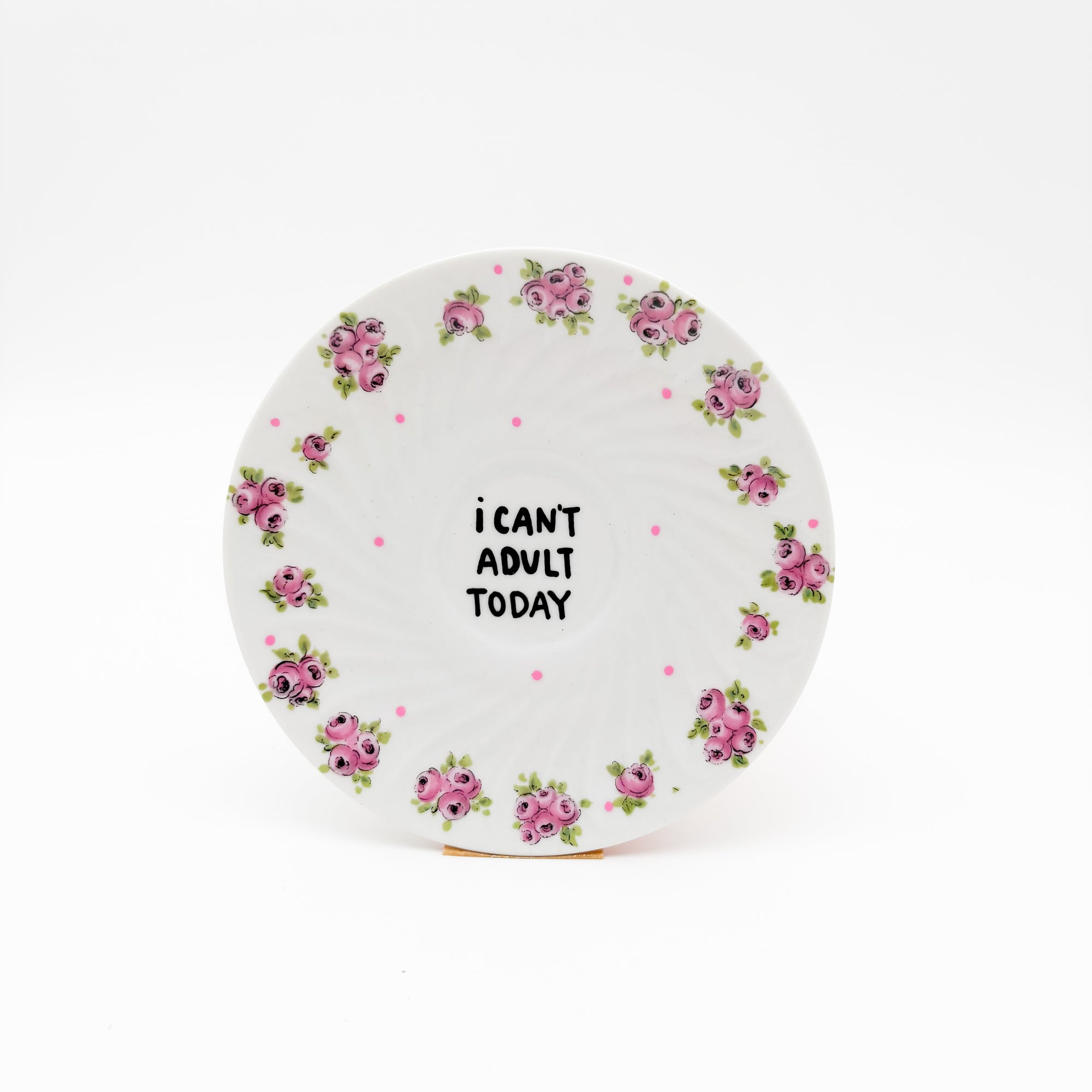 Wandteller mini I CAN´T ADULT TODAY "cutie"