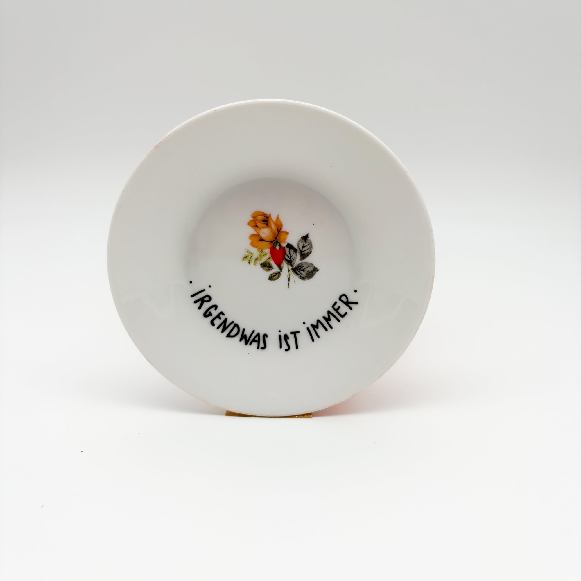 Wandteller mini DON´T TALK-JUST KISS "orange"