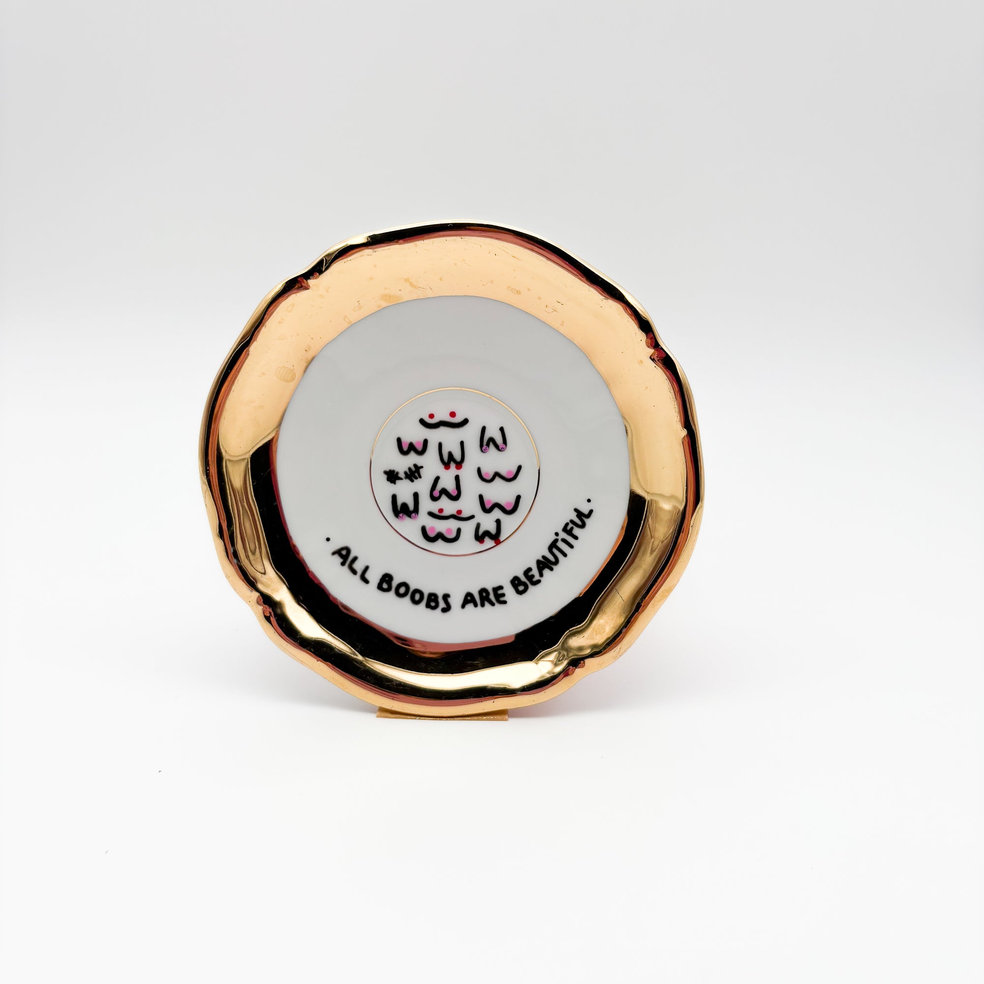 Wandteller mini ALL BOOBS ARE BEAUTIFUL "classy"