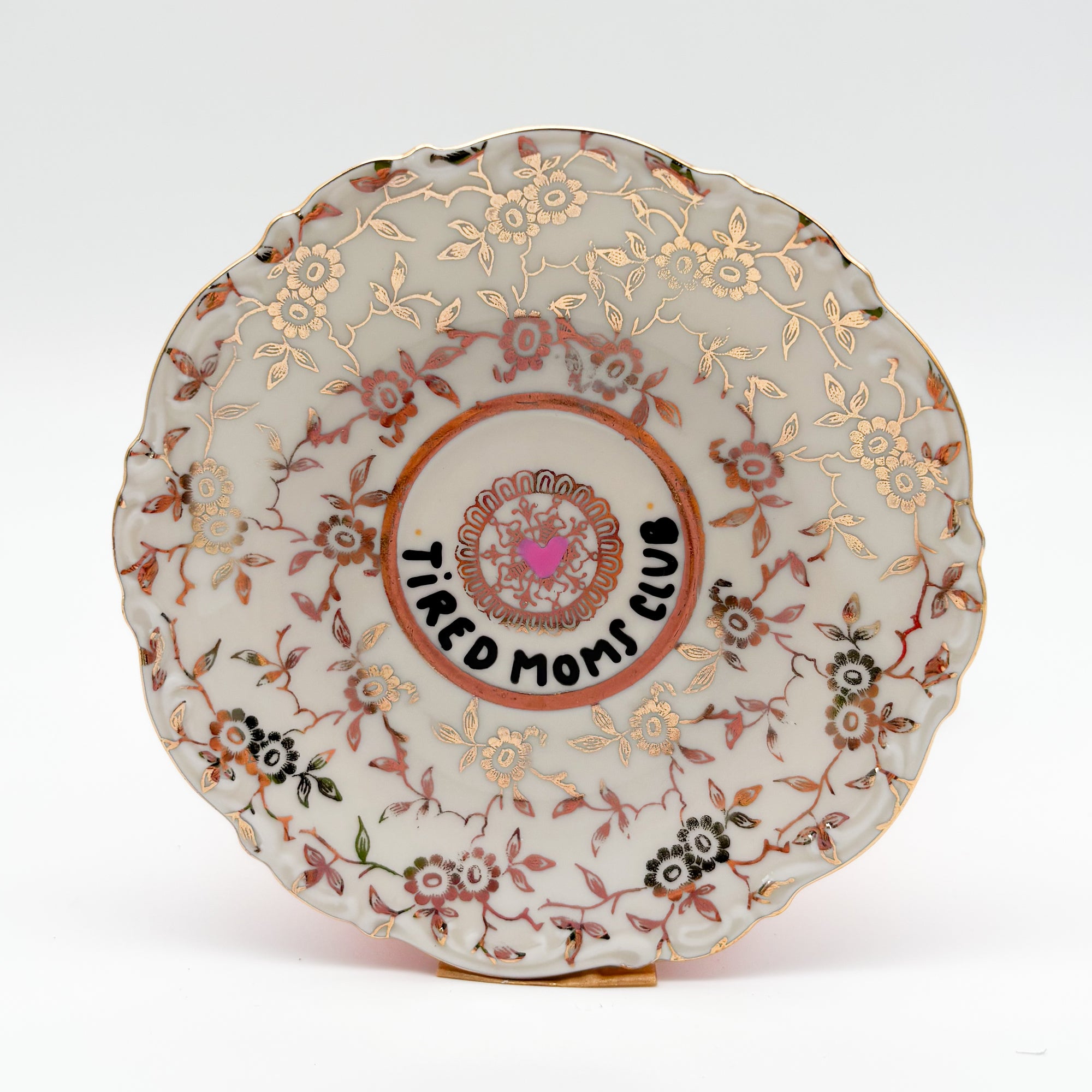 Wandteller mini TIRED MOMS CLUB "goldie"